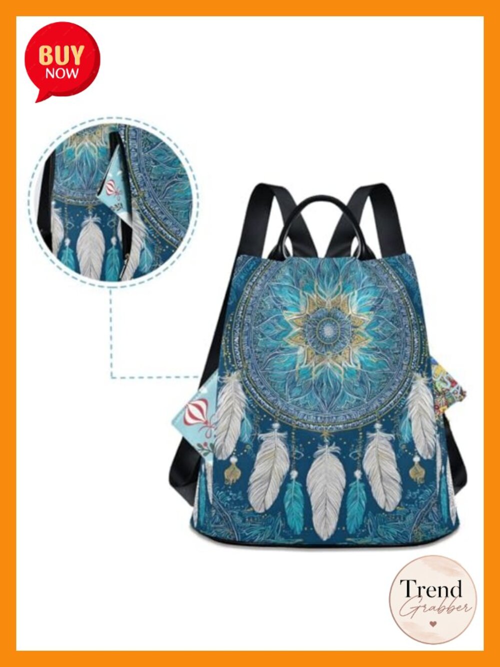 Waterproof Anti-Theft Backpack Purse Nylon Travel Bag Fits 13" Laptop - Picture 4 of 6